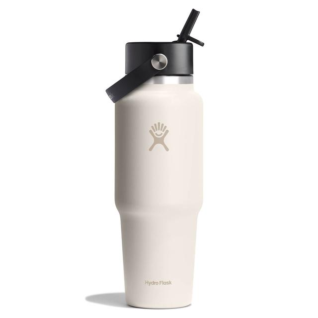 Hydro Flask - 32 oz Wide Mouth Travel Bottle with Flex Straw Cap - Ivory in Pasadena CA