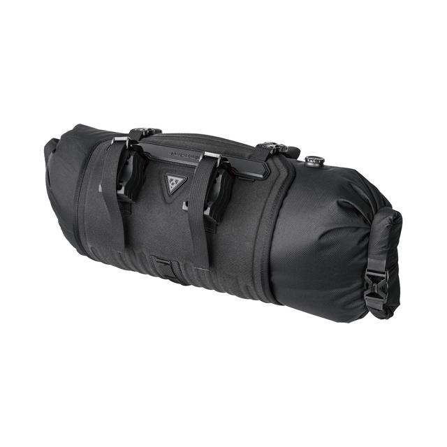 Topeak - FrontLoader, handlebar mount bikepacking bag, 8 Liter, Black color w/Gray logo (update H/B mount) in Athens OH