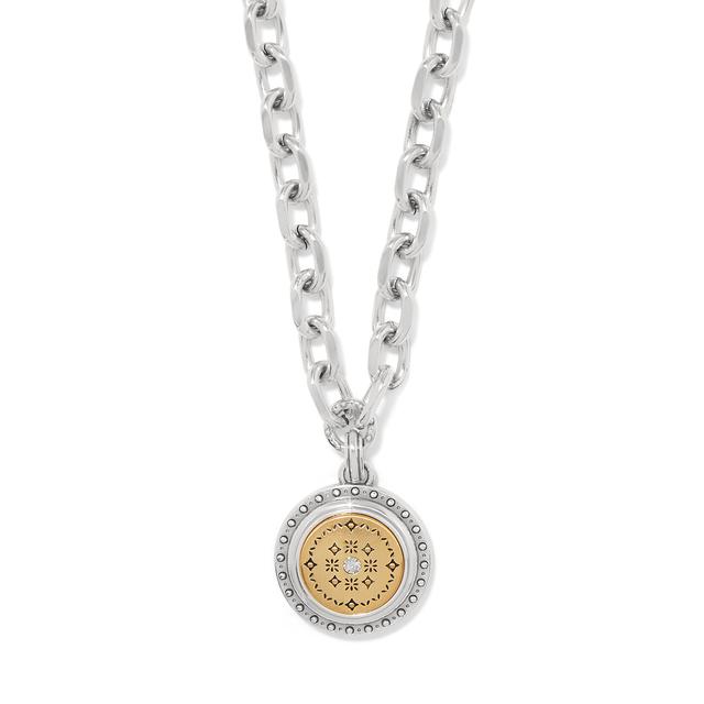 Brighton - Mosaic Round Two Tone Pendant Necklace in Everett PA