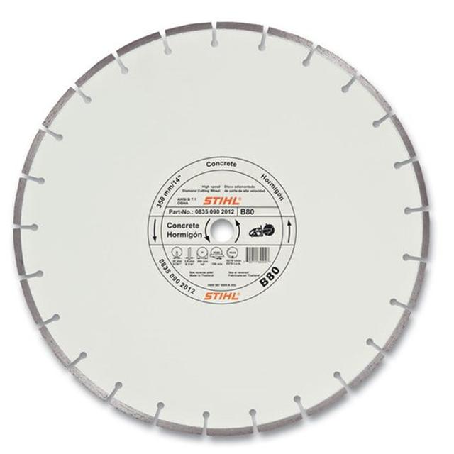 STIHL - D-B 80 Diamond Wheel for Concrete - Premium Grade (Part 8350908057)