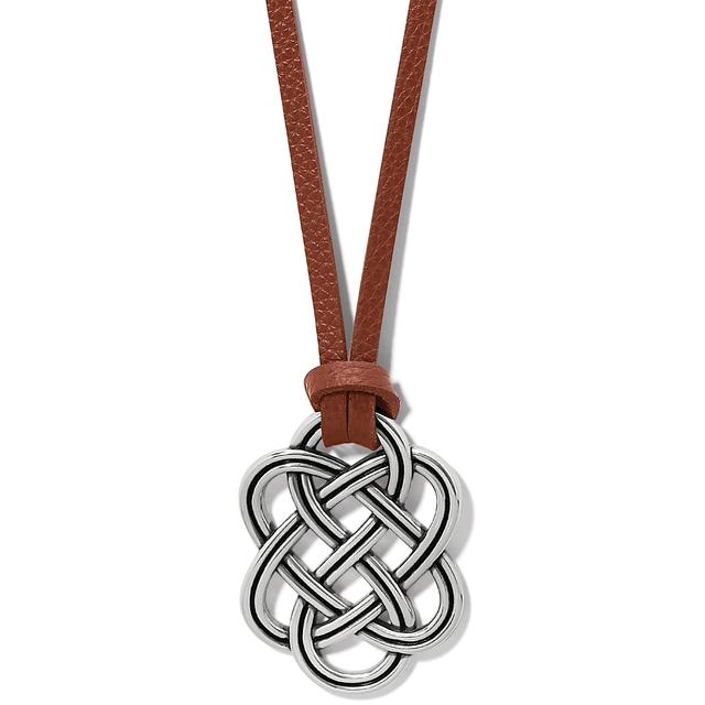 Brighton - Interlok Trellis Leather Necklace