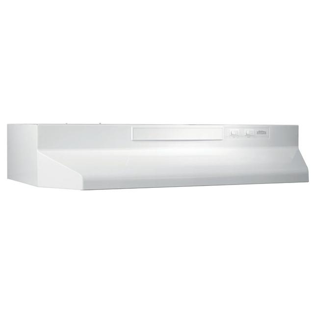 Broan-NuTone - 36-Inch Convertible Under-Cabinet Range Hood, 230 Max Blower CFM, White-on-White