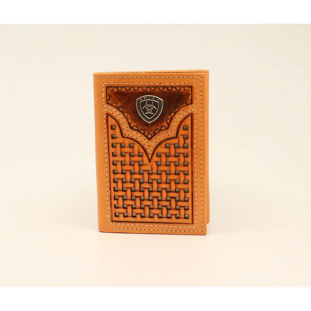 Ariat - Men's Lattice embossed trifold wallet in Durham NC