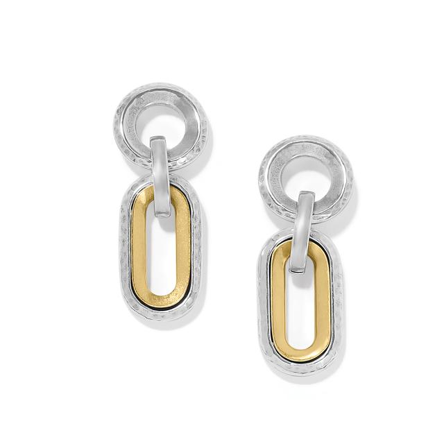 Brighton - Medici Two Tone Link Post Drop Earrings in Malvern AR