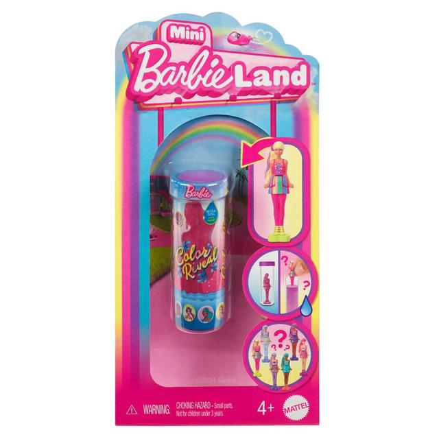 Mattel - Barbie Mini Barbieland Color Reveal Dolls, 1.5-Inch Doll With Surprise Water Reveal (Styles May Vary)