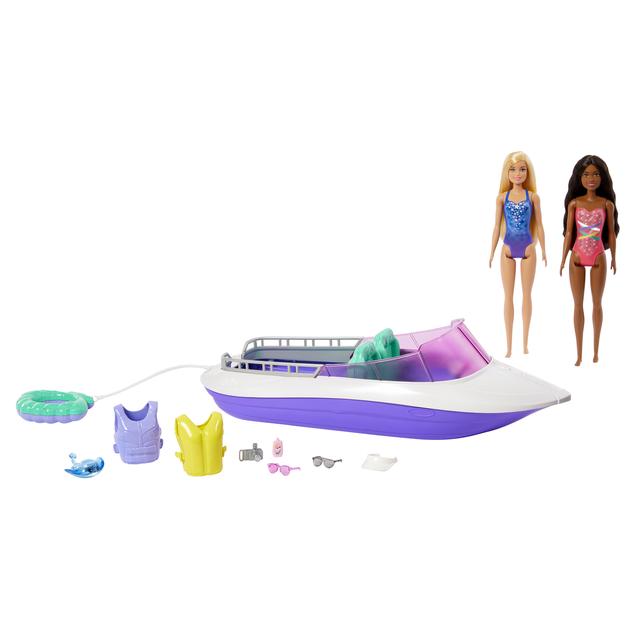 Mattel - Barbie Mermaid Power Dolls, Boat And Accessories