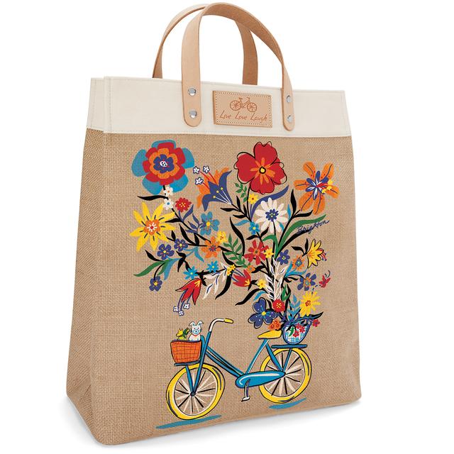 Brighton - Bicycle Fun Burlap Tote in Marshfield WI