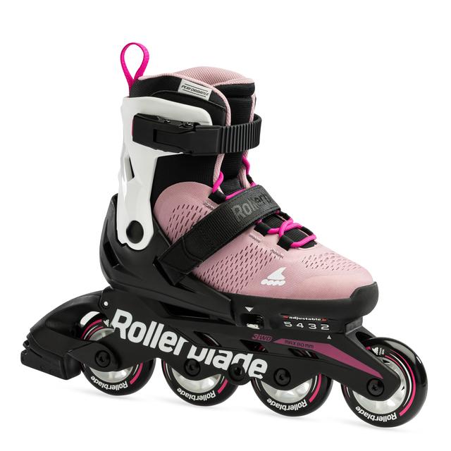 Rollerblade - Microblade Kids Adjustable Fitness Inline Skate, Pink/White