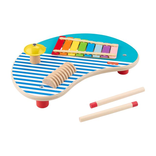 Mattel - Fisher-Price Wooden Musical Table With Percussion Instrument Toys, 3 Wood Pieces in Gas City IN