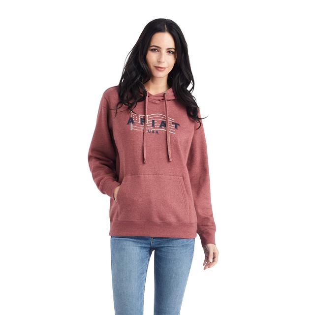 Ariat - Women's REAL USA Chest Logo Hoodie in Pasadena CA