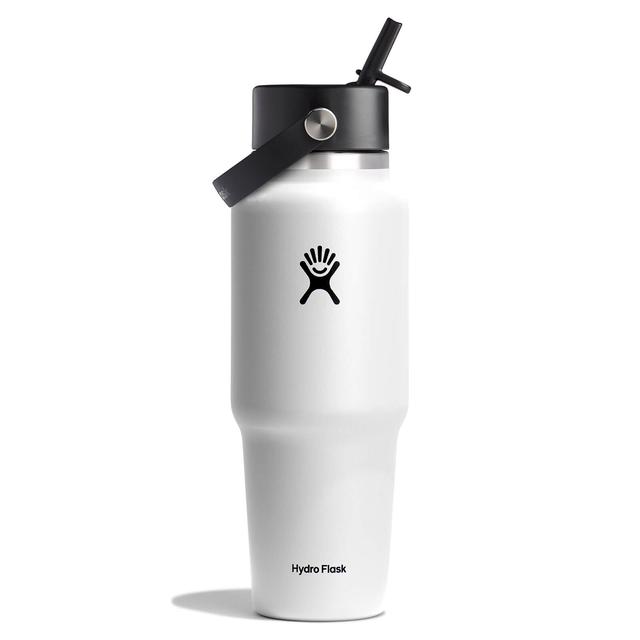 Hydro Flask - 32 oz Wide Mouth Travel Bottle with Flex Straw Cap - White in Raleigh NC