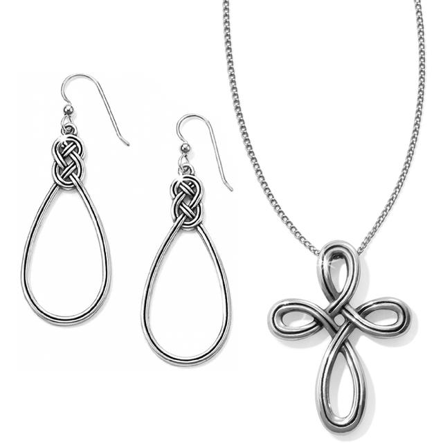 Brighton - Interlok Petite Cross Necklace Gift Set in Cambria-CA