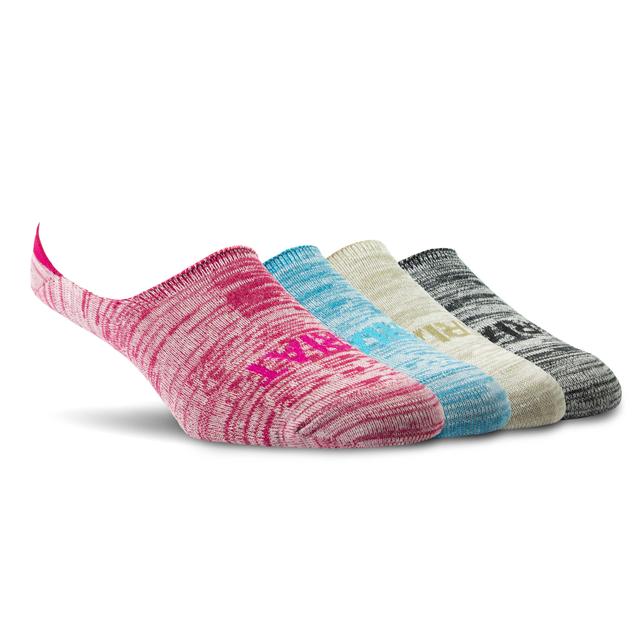 Ariat - Women's No Slip No Show Sock 4 Pair Multi Color Pack
