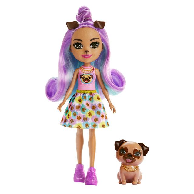 Mattel - Enchantimals City Tails Main Street Penna Pug & Trusty Doll