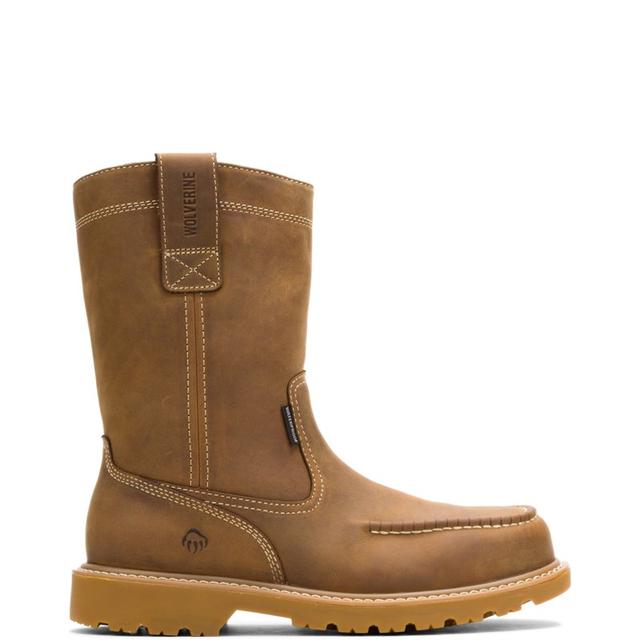 Wolverine - Men's Floorhand Moc-Toe Steel-Toe Pull-On Work Wellington Dark Wheat in Missouri City TX