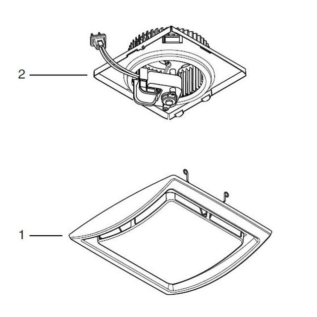 Broan-NuTone - 60 CFM Quick Install Bathroom Exhaust Fan Motor and Grille Upgrade Kit, Four-Pack