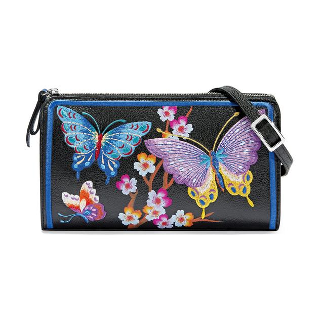 Brighton - Kyoto In Bloom Embroidered Pouch in Alma MI