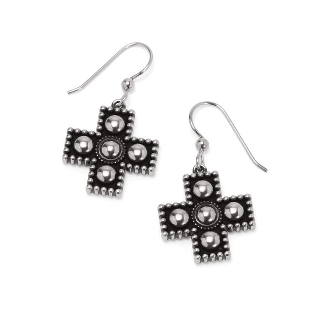 Brighton - Pretty Tough Small Cross Earrings in Malvern AR