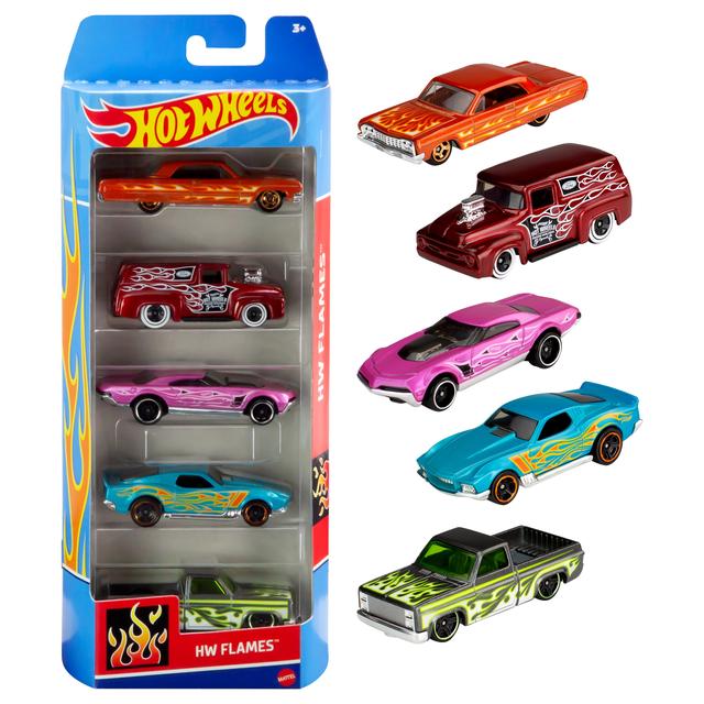 Mattel - Hot Wheels 5-Car Pack Of 1:64 Scale Vehicles, Collectible Toy Cars