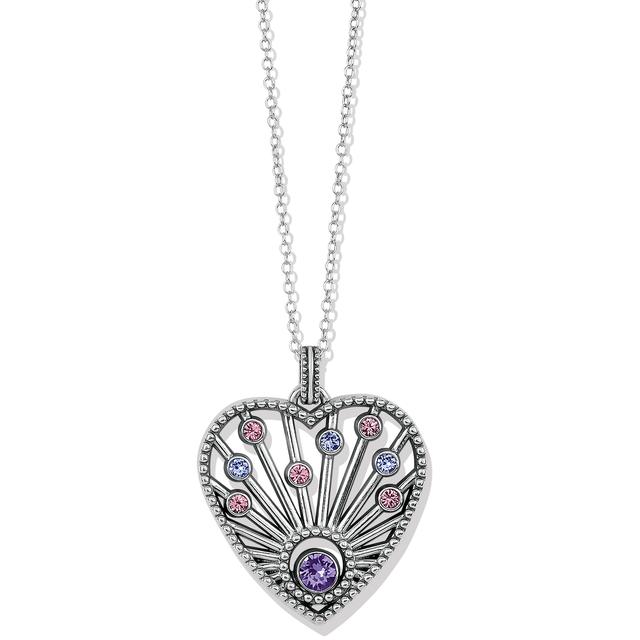 Brighton - Halo Radiance Heart Necklace in Alma MI