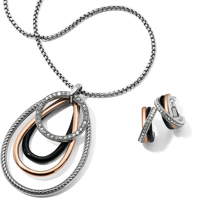 Brighton - Neptune's Rings Black Necklace Gift Set