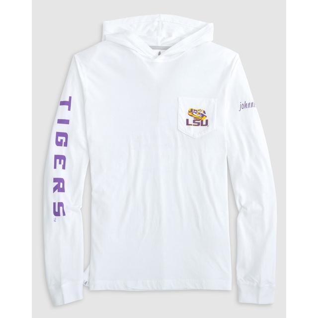 Johnnie-O - Men's LSU Edison T-Shirt Hoodie - Tiger Eye Logo in Indianapolis IN