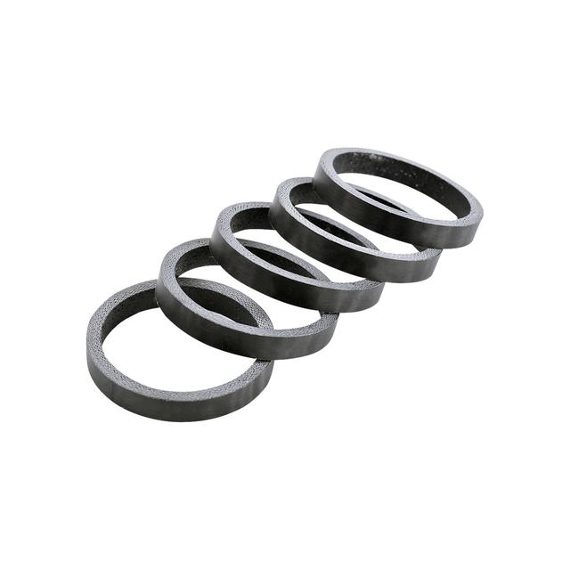 Wheels Mfg - 1-1/8" Matte Carbon Headset Spacer 5 Pack