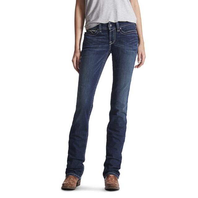 Ariat - Women's R.E.A.L. Mid Rise Stretch Icon Stackable Straight Leg Jean