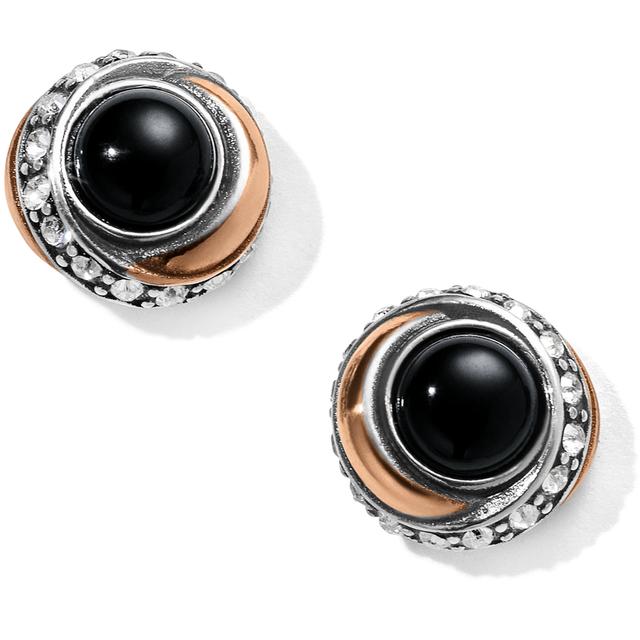 Brighton - Neptune's Rings Black Agate Button Earrings in san-diego-texas