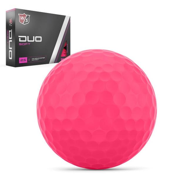 Wilson - Duo Soft Golf Balls - Pink, Text Personalization