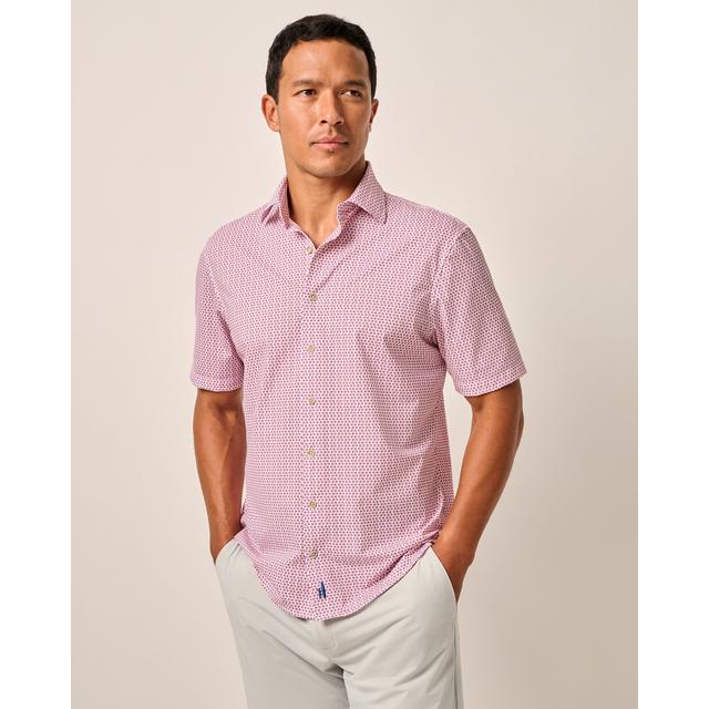 Johnnie-O - Mens Short Sleeve Hangin' Out Knit Button Up Shirt - Caspian in Temple PA