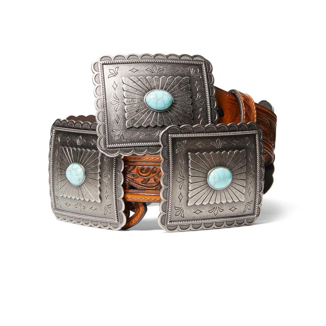 Ariat - Women's Turquoise Burst Concho Belt