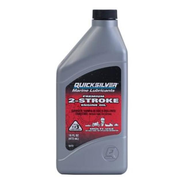 Mercury Marine - Quicksilver Premium 2-Stroke Engine Oil for Outboards, PWC, Snowmobiles and Motorcycles, 1 Pint