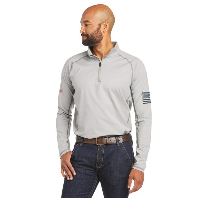 Ariat - Men's FR Combat Stretch Patriot 1/4 Zip Work Shirt