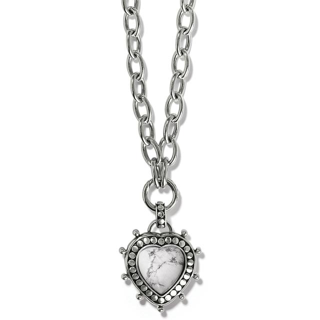 Brighton - Pebble Dot Hati Howlite Heart Necklace