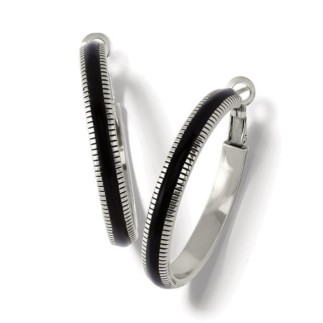 Brighton - Interlok Noir Heirloom Hoop Earrings in Cisco-TX