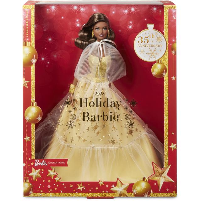 Mattel - 2023 Holiday Barbie Doll, Seasonal Collector Gift, Golden Gown And Dark Brown Hair in Cincinnati OH