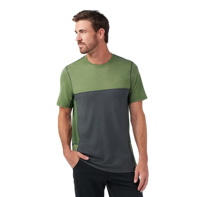 Smartwool - Mens  Men's Mountain Bike Short Sleeve Jersey T-Shirt Charcoal/Fern Green