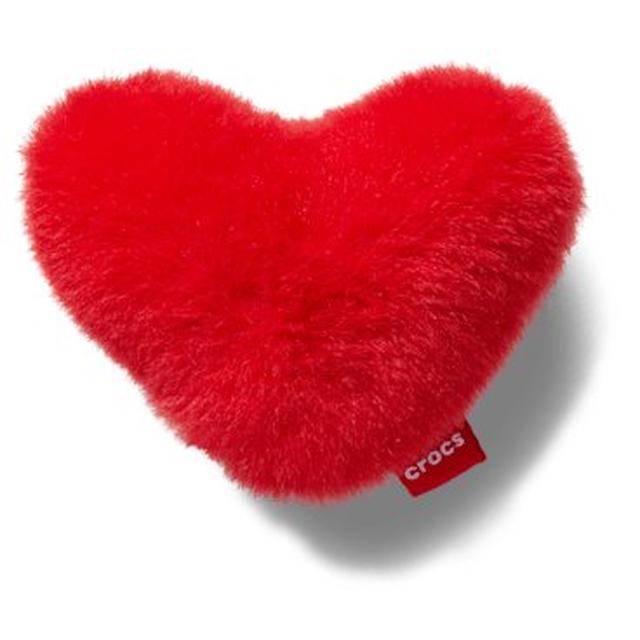 Crocs - Red Fuzzy Heart