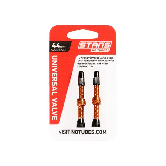 Stan's NoTubes - Valve Stem Pair, Universal, Al, Presta, 44MM, Orange in Ashland WI
