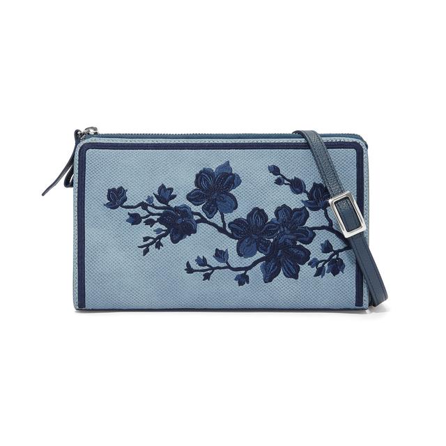 Brighton - Kyoto In Bloom Indigo Embroidered Pouch in Ringoes NJ