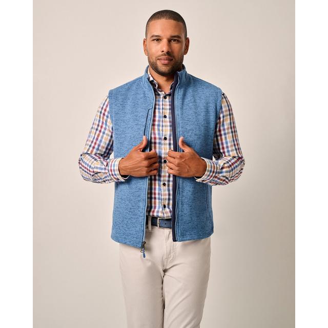 Johnnie-O - Mens Denalis Double Zip Fleece Vest in Indianapolis IN