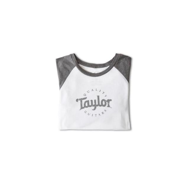 Taylor Guitars - Ladies Baseball T, Grey Frost