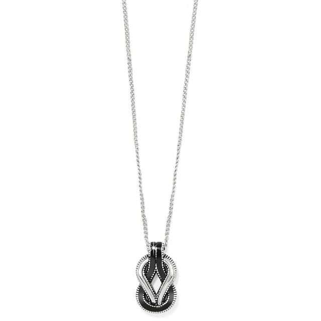 Brighton - Interlok Harmony Black Petite Necklace