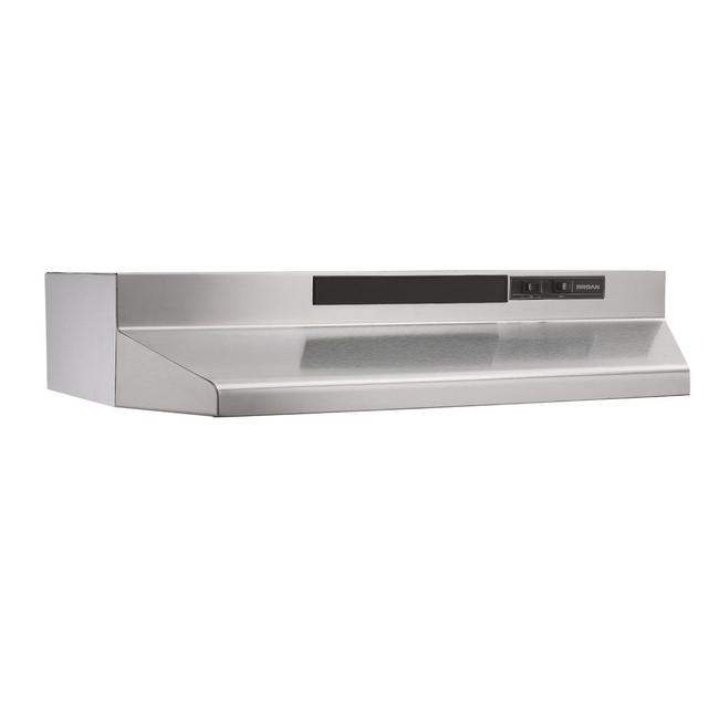 Broan-NuTone - 36-Inch Convertible Under-Cabinet Range Hood, 230 Max Blower CFM, Stainless Steel in New Salem-ND