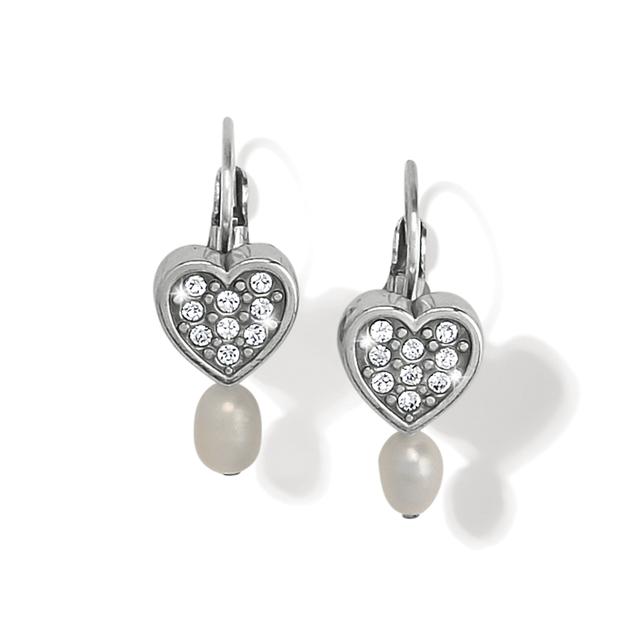 Brighton - Meridian Zenith Heart Pearl Leverback Earrings