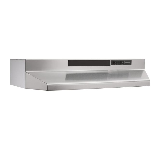 Broan-NuTone - 30-Inch Convertible Under-Cabinet Range Hood, 230 Max Blower CFM, Stainless Steel F403004