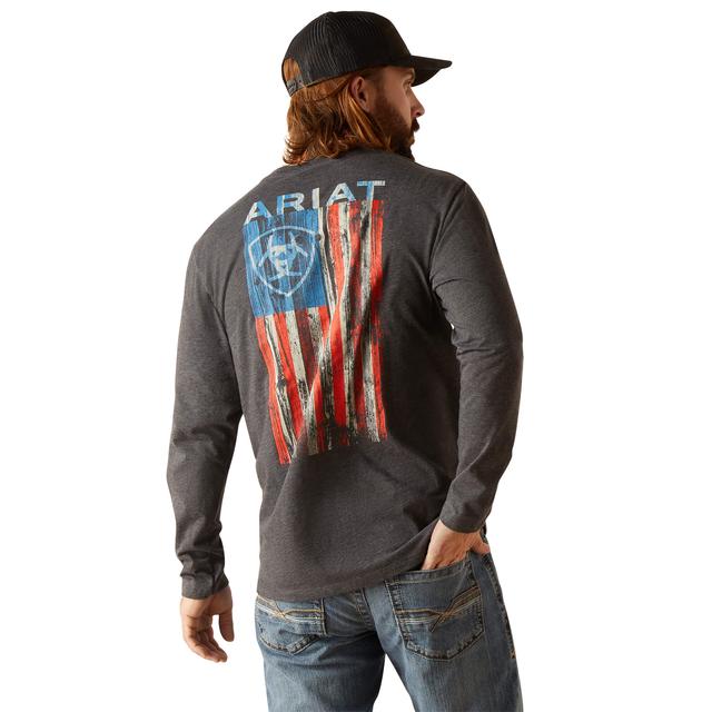 Ariat - Men's Ariat Wooden Flag T-Shirt in Pasadena CA