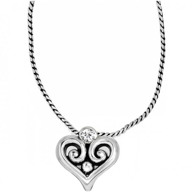 Brighton - Alcazar Heart Badge Clip Necklace in Cambria CA