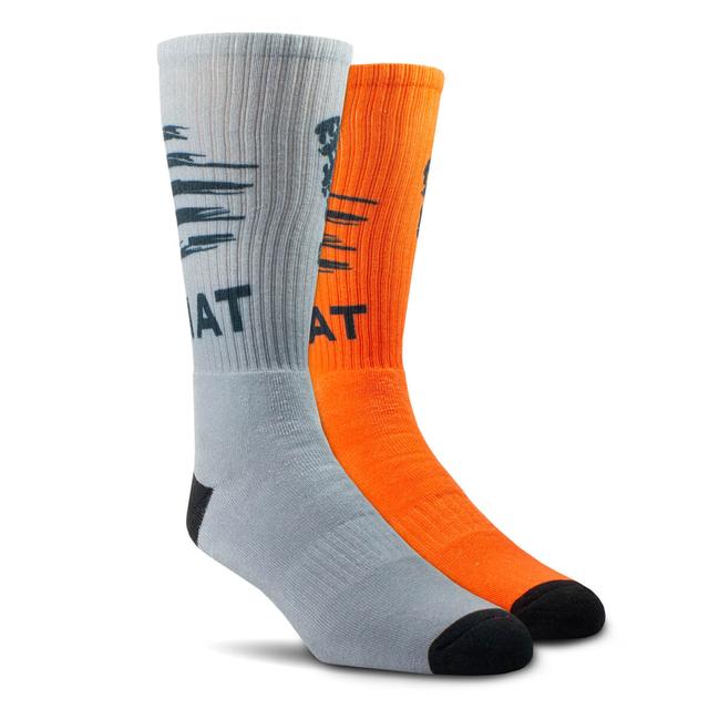 Ariat - Unisex Patriot Graphic Crew Work Sock 2 Pair Multi Color Pack